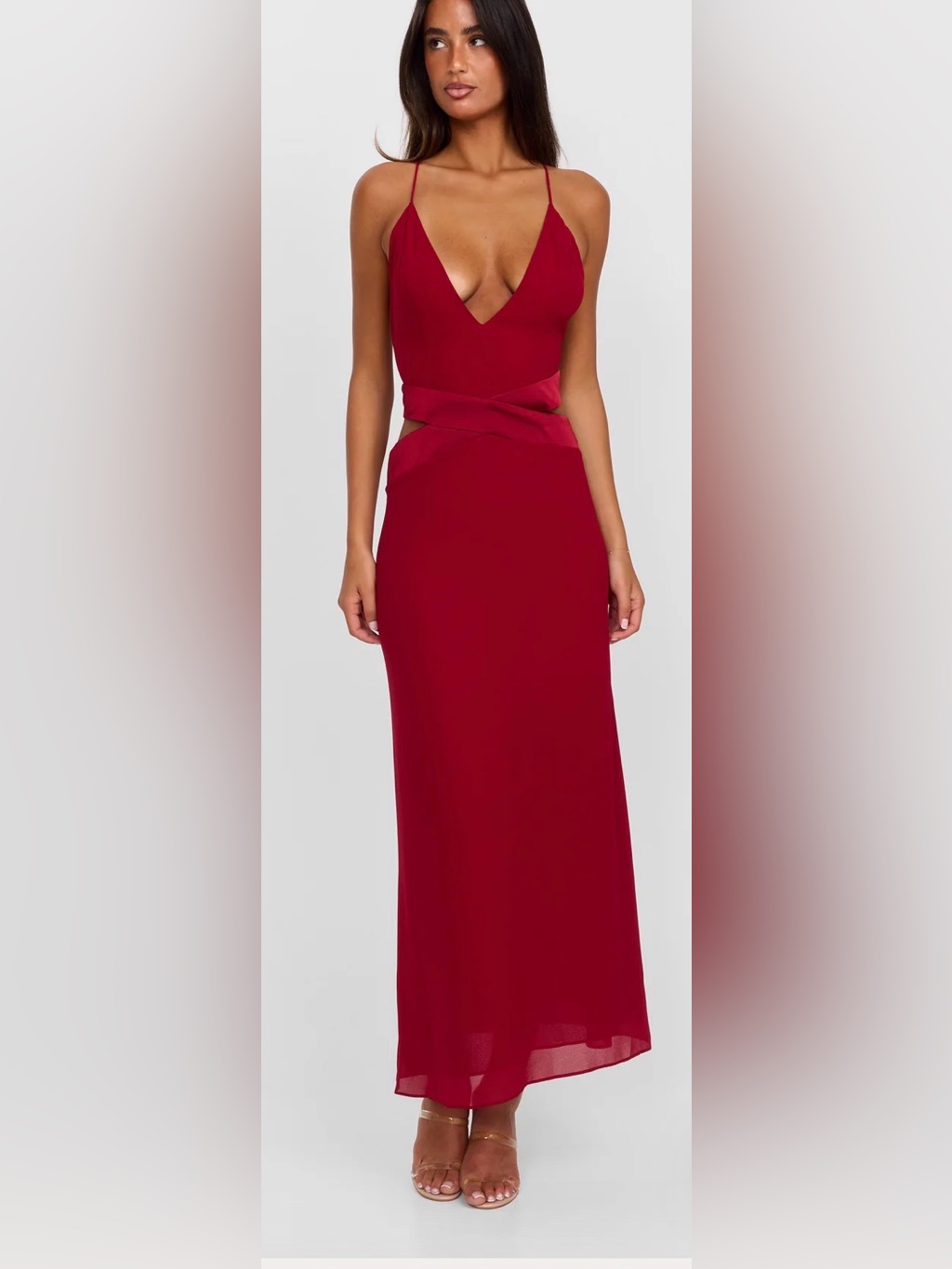 Sasha Therese Sia Maxi Dress Red Xs